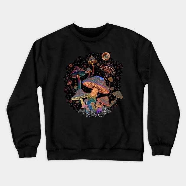 Shrooms Crewneck Sweatshirt by loskotno